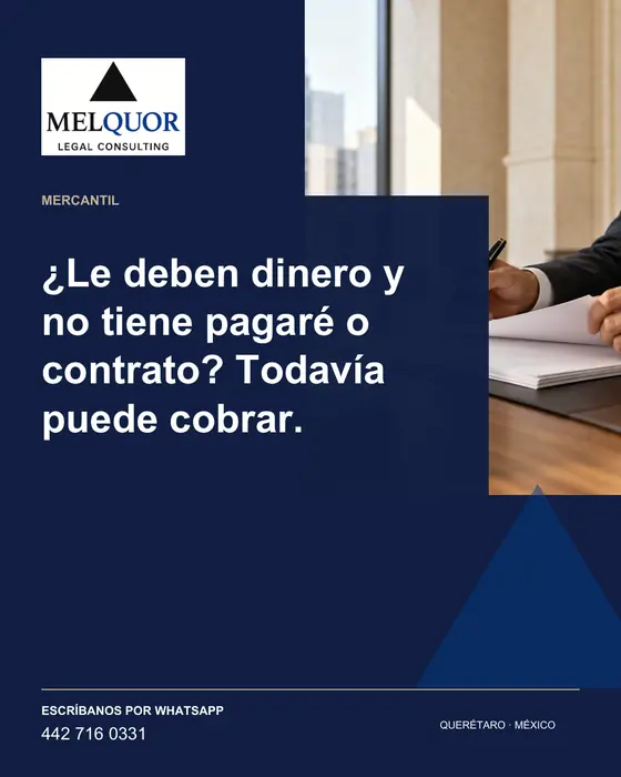 Publicación de Melquor: ¿Le deben dinero y no tiene pagaré o contrato?